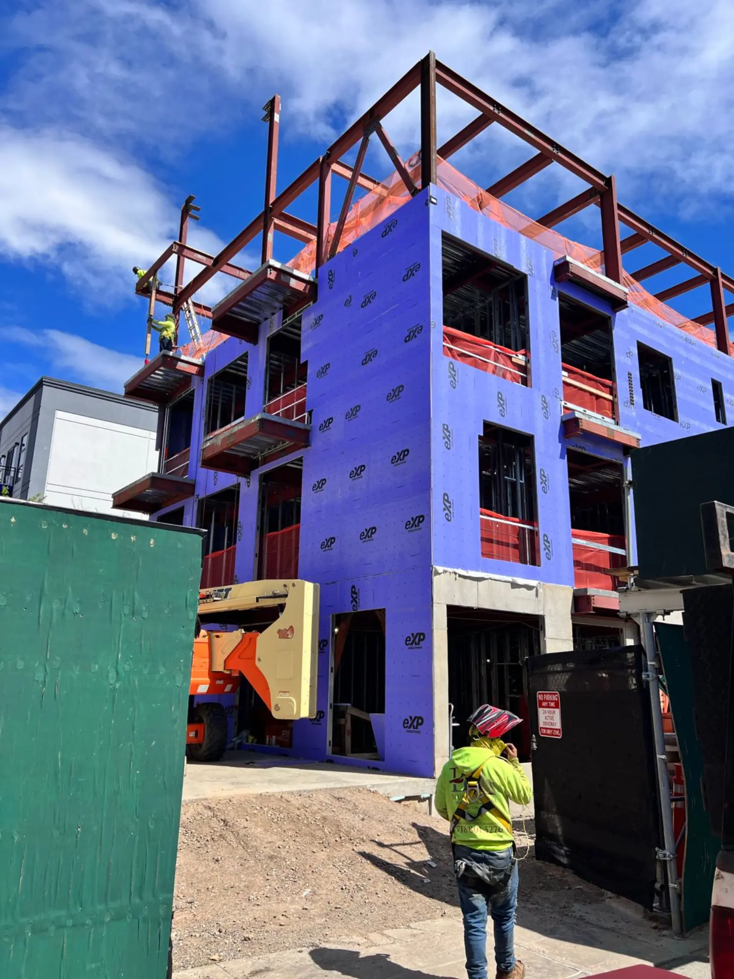 Tilden Avenue Midrise — erected steel on site in Brooklyn, NY